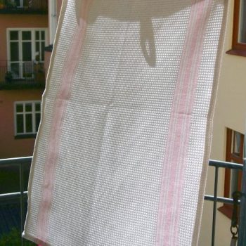 Våfflad kökshandduk, rosa
